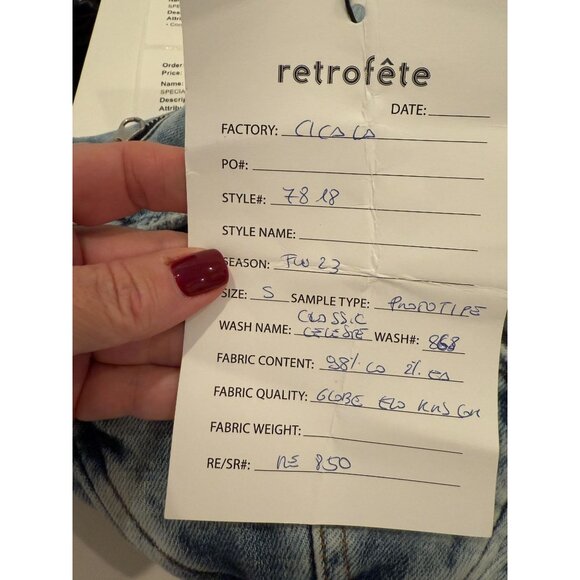 Retrofete Blue Denim Corset Top NWT - Size S - Picture 5 of 9